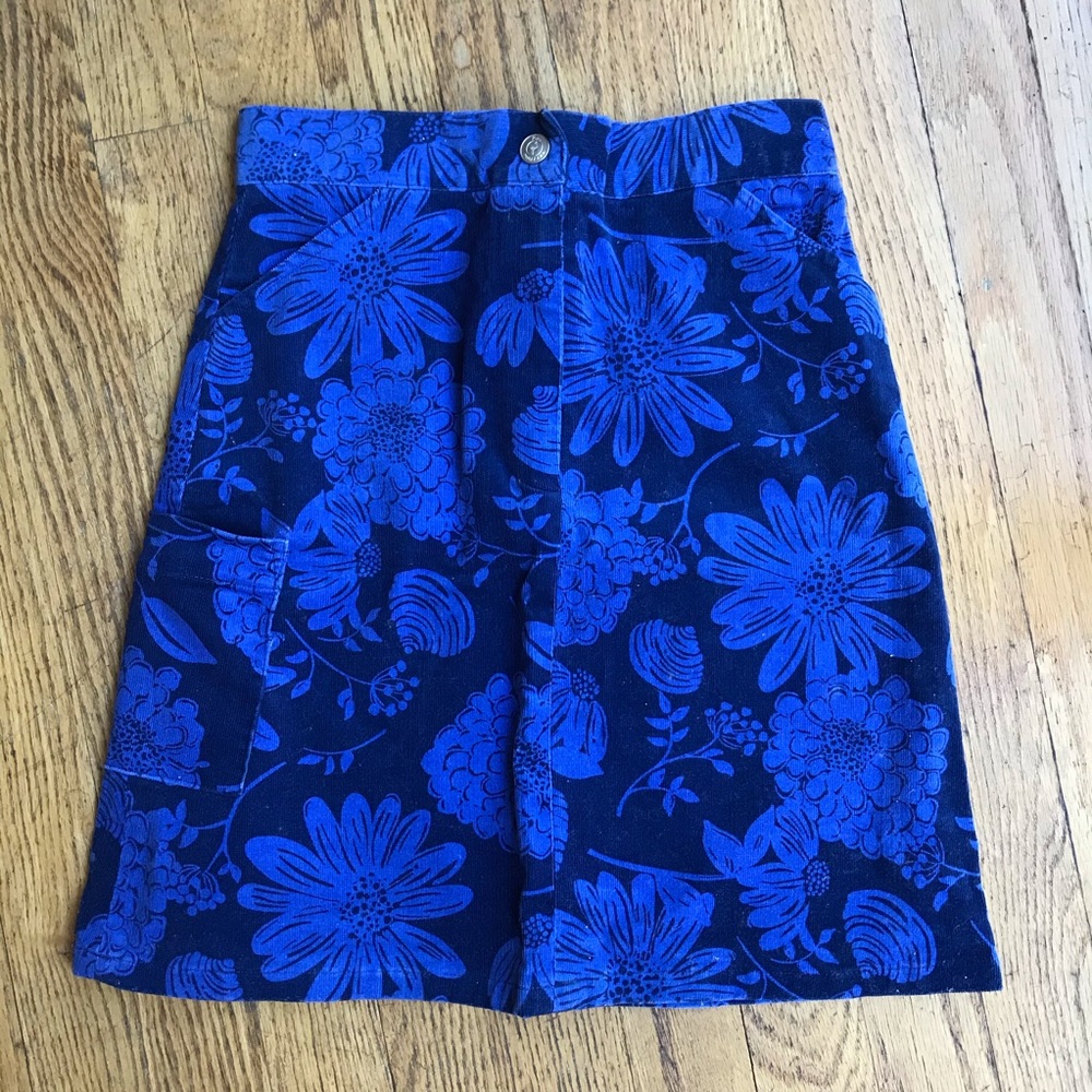 Lilly Pulitzer Floral Corduroy Girls Skirt